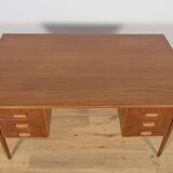 Bureau en teck autoportant de style moderne du milieu du XXe siècle, Danemark, années 1960