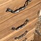 Raw wood chest of drawers with 5 drawers
