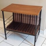 Side table for plexiglass vinyl storage