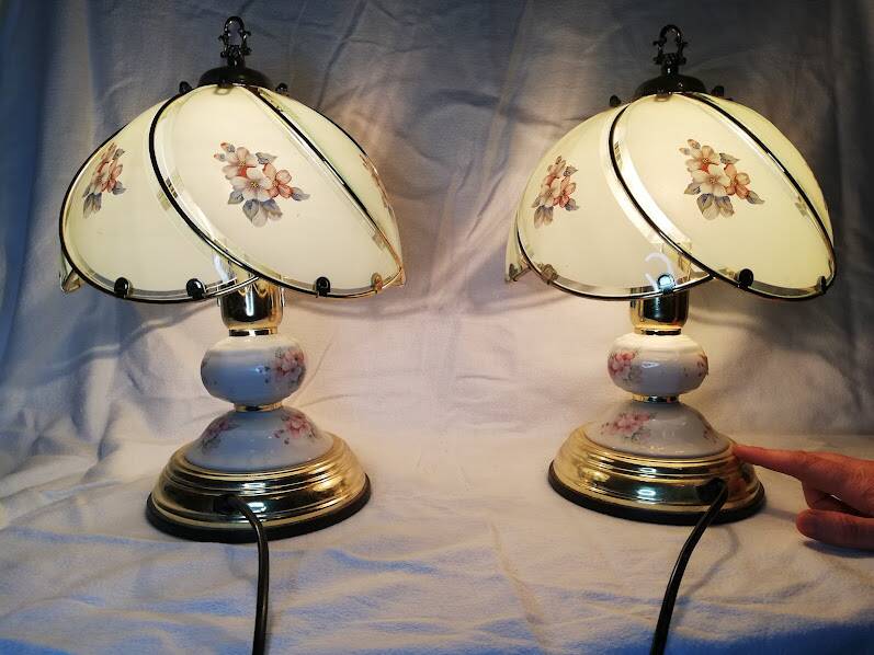 Pair of bedside lamps