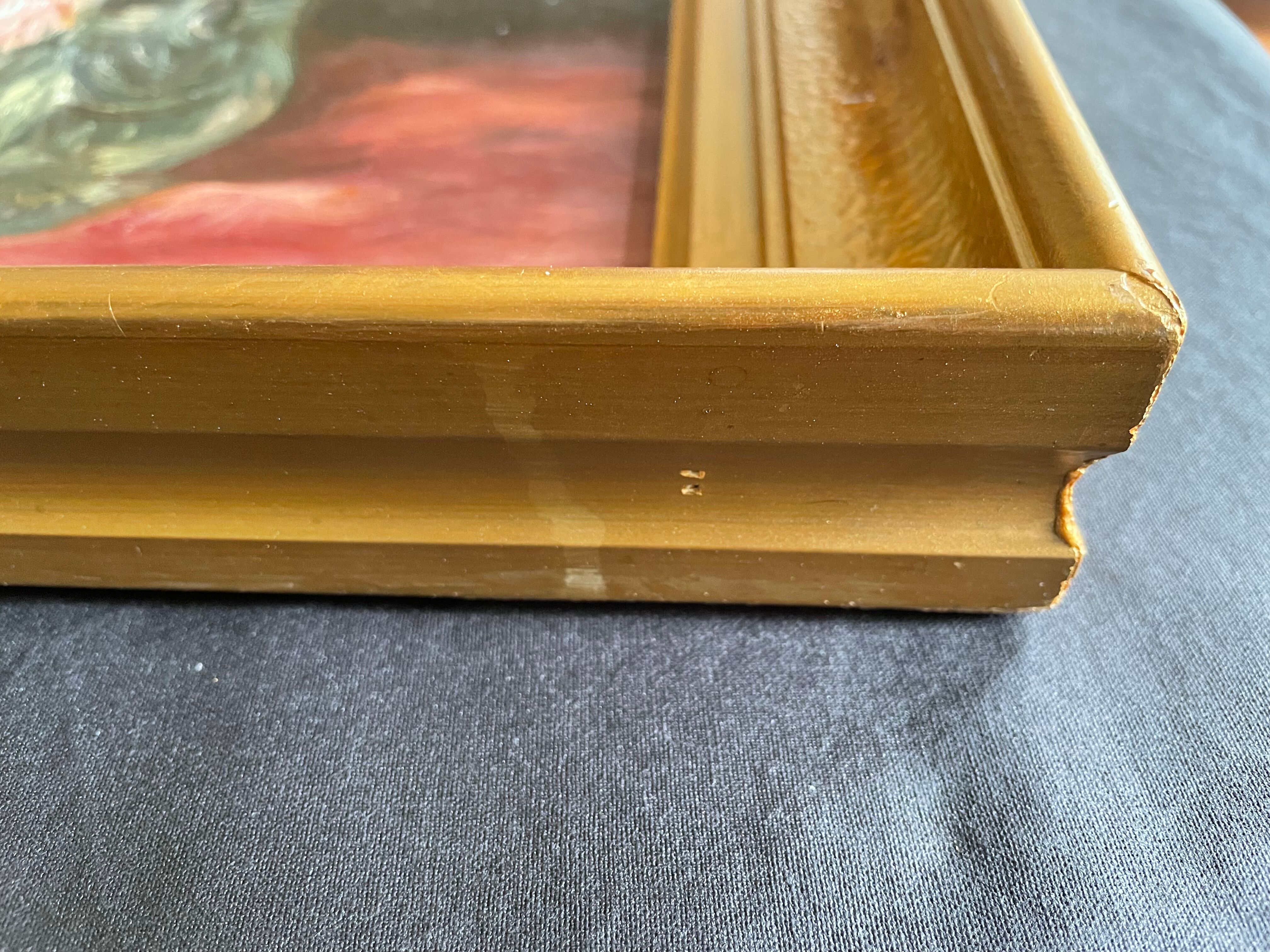 Huile sur bois bouquet