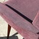 Paire de fauteuils vintage pied compas velours violet 1950s