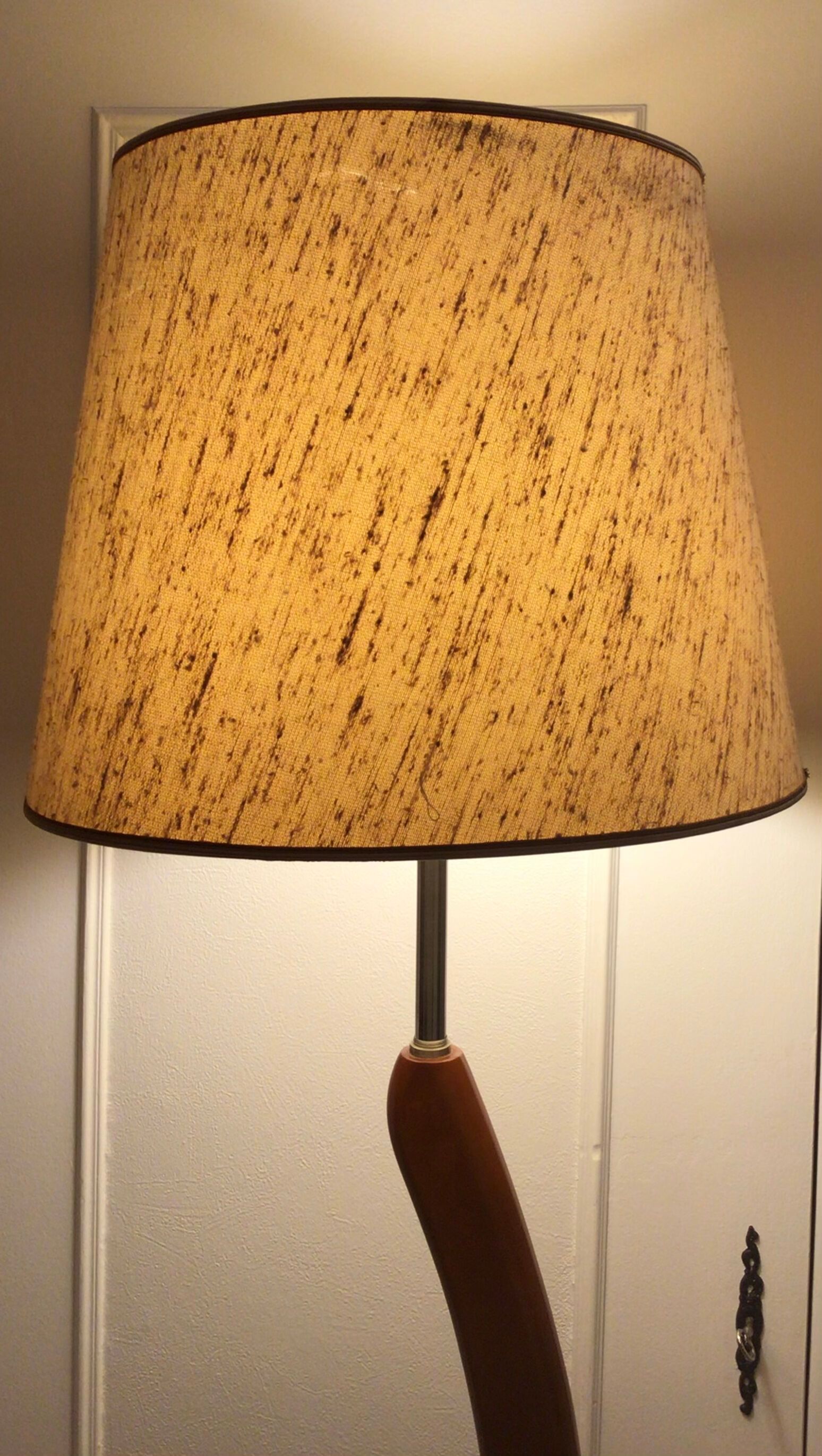 Vintage streetlight in stylized shape wood