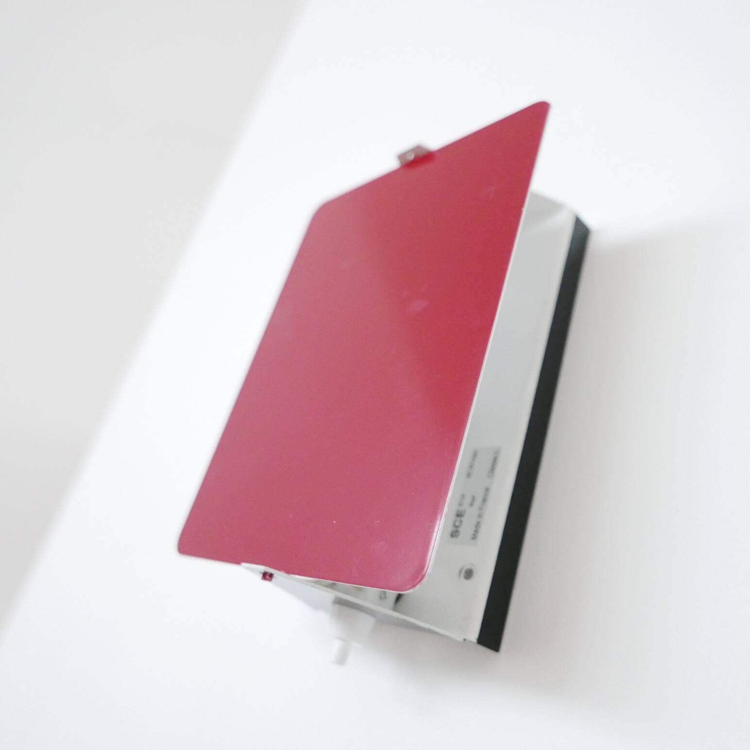 Charlotte Perriand Original Red Mid-Century Wall Lights (3 available)