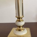 Pair of Art Deco brass lamps