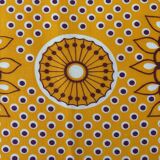 Nappe tenture malgache vintage jaune