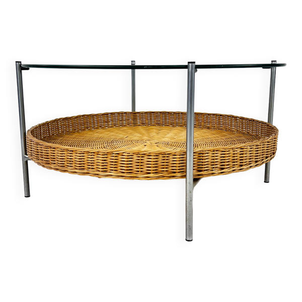 Table basse ronde vintage, Pays-Bas, années 1960