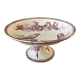 Compotier high in Terre de Fer Longwy model "Mésange" pink 1880 - XIXth