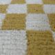 Beni Ouarain Berber rug • Lime green and yellow checkered pattern