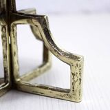Brutalist brass candle holder