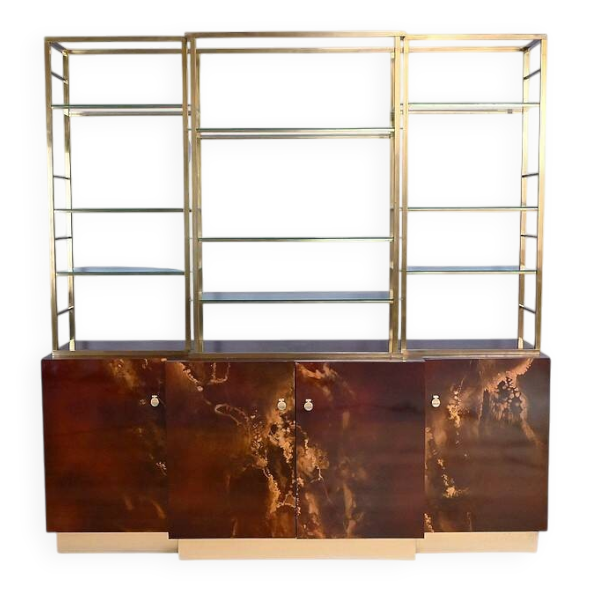 Rare lacquered library attributed to Guy Lefèvre, Maison Jansen – 1970