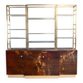 Rare lacquered library attributed to Guy Lefèvre, Maison Jansen – 1970