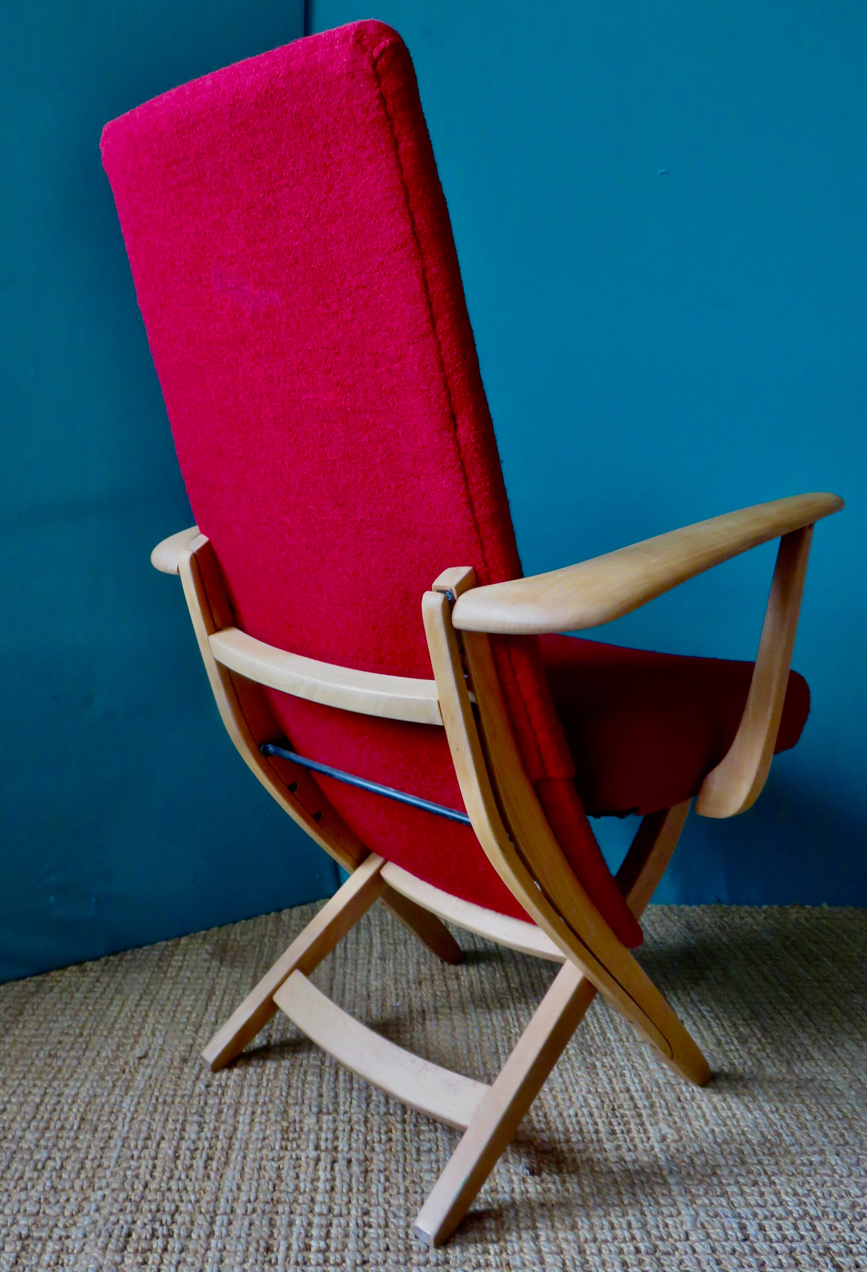 Pair of red armchairs. Denmark 1950