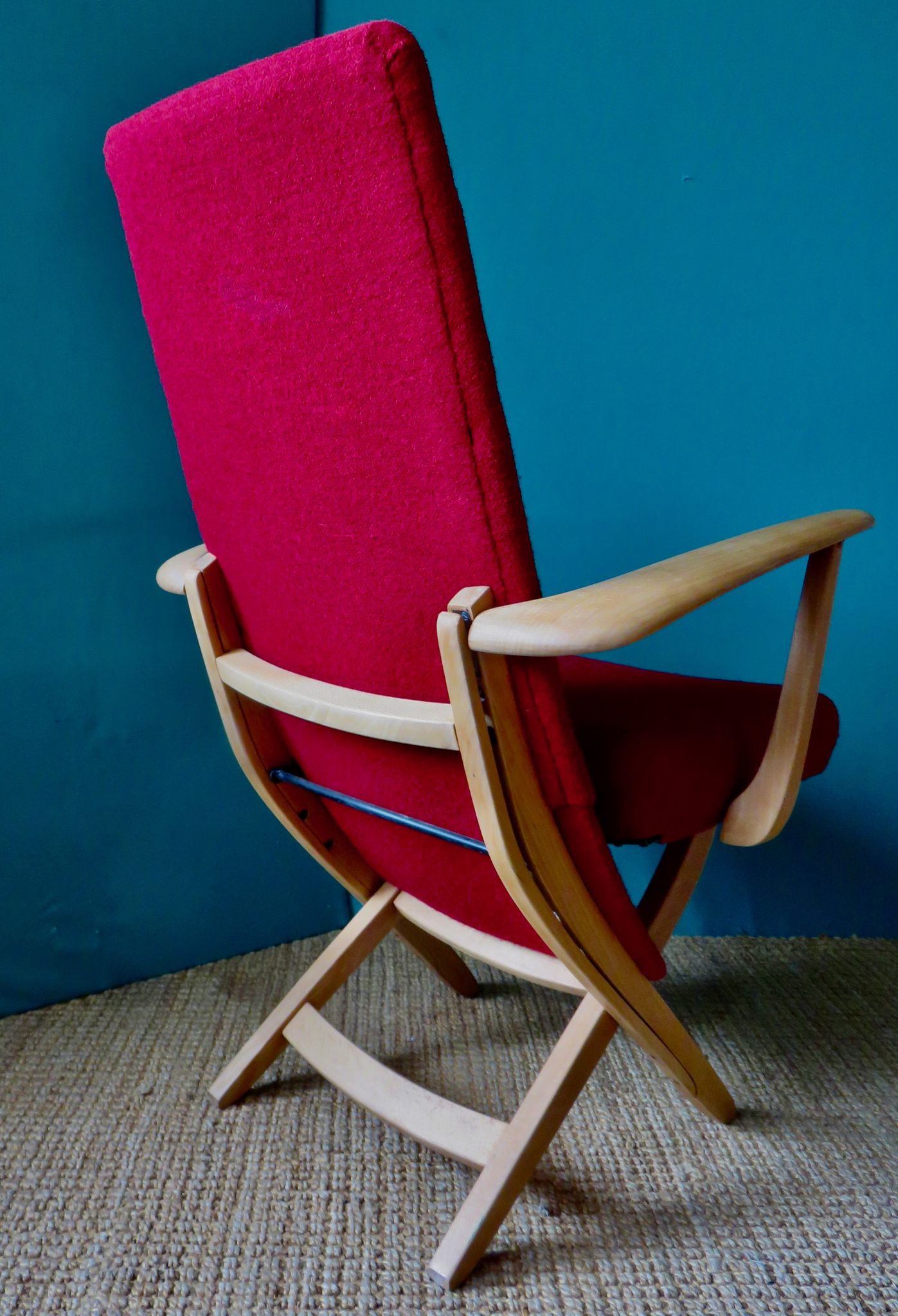 Pair of red armchairs. Denmark 1950