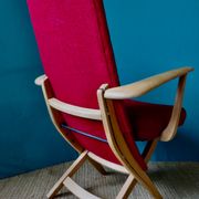 Pair of red armchairs. Denmark 1950