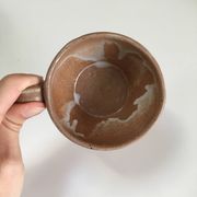 Set of 5 handcrafted ceramic mugs – terracotta