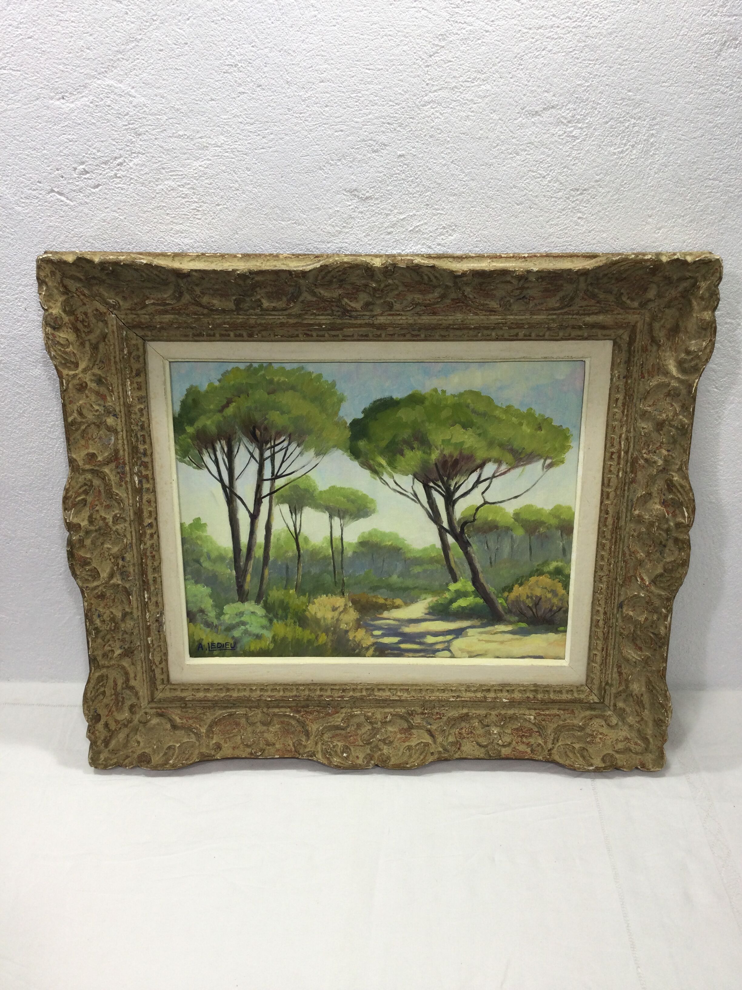 A. ledieu - oil on canvas saint raphael