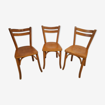Série de 3 chaises Baumann bistrot