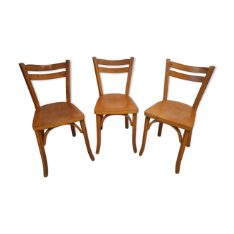 Série de 3 chaises Baumann bistrot