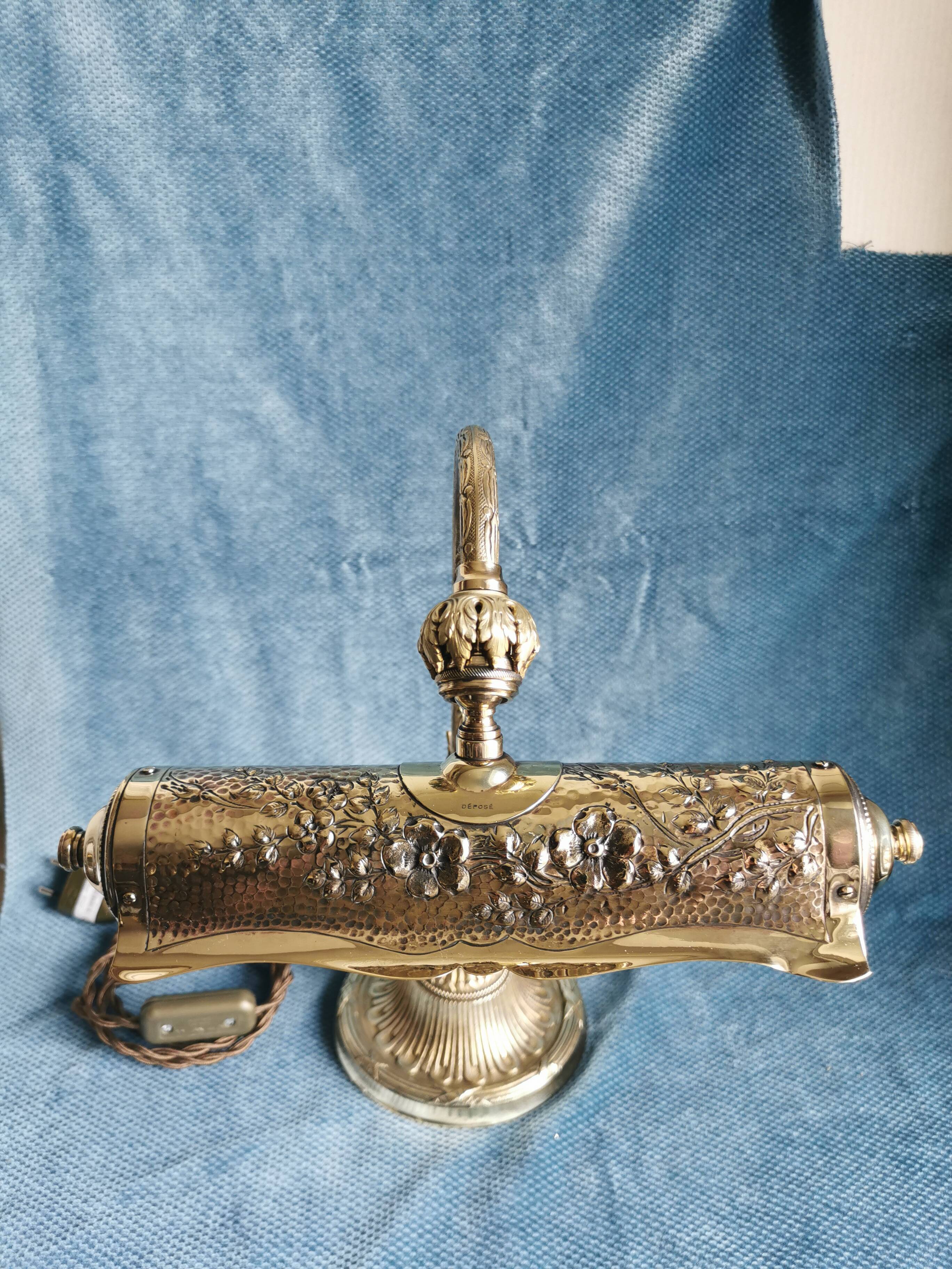 Piano lamp or atmosphere in bronze, early twentieth century era