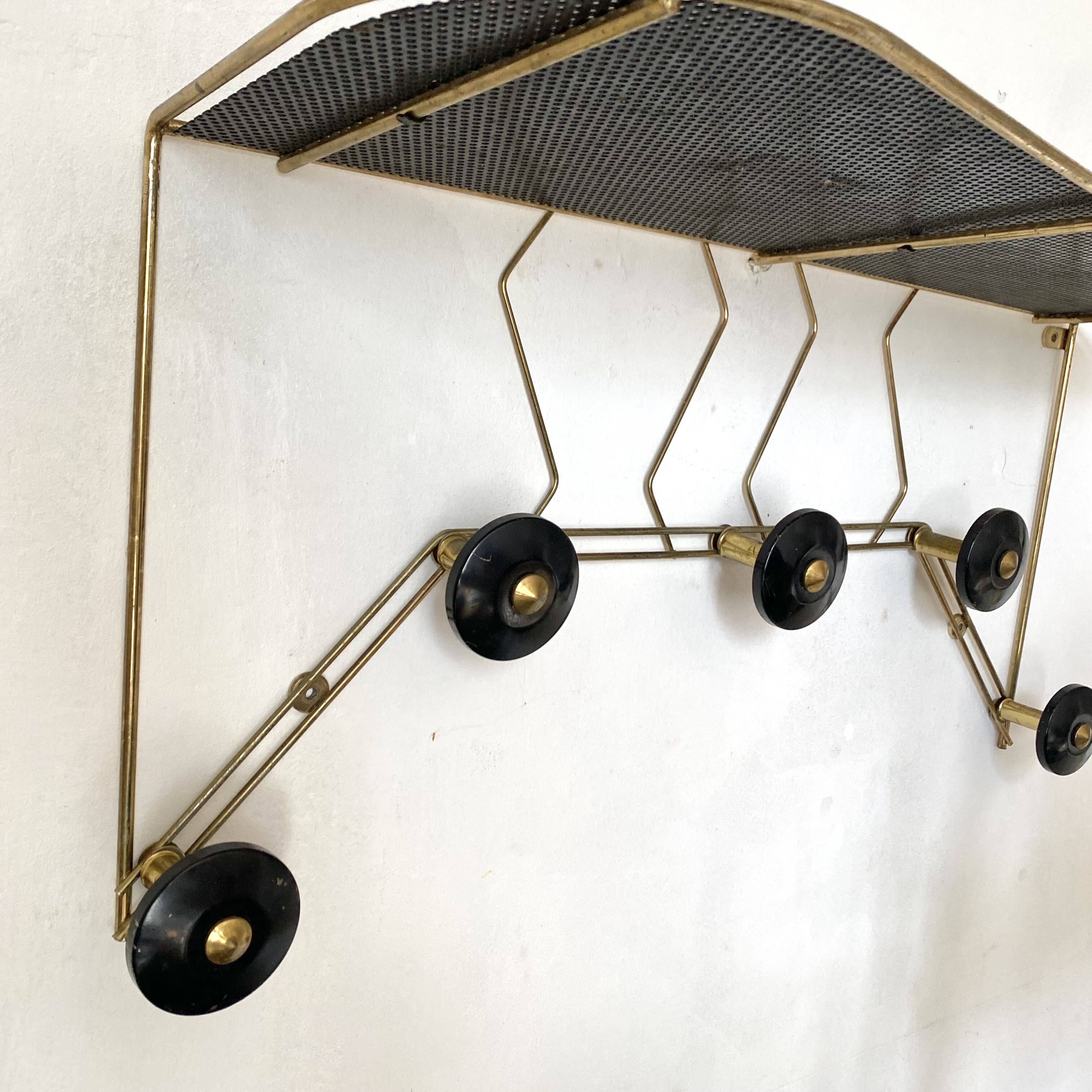 Mid century wall coat rack