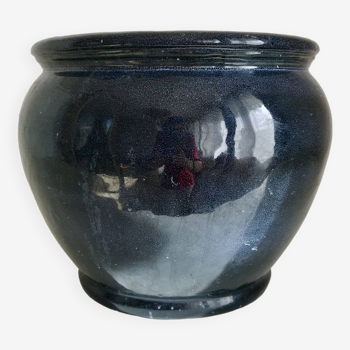 Midnight blue ceramic planter