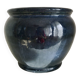 Cache-pot en céramique bleu nuit