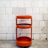 Carrello in legno laccato e vetro. Produzione Italiana  Anni '60