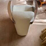 White leather armchair