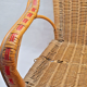 Old armchair child osier rattan 60s vintage decoration collection