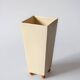 Vase cubique en céramique sur pieds boule en bois, Pays-Bas, Années 90