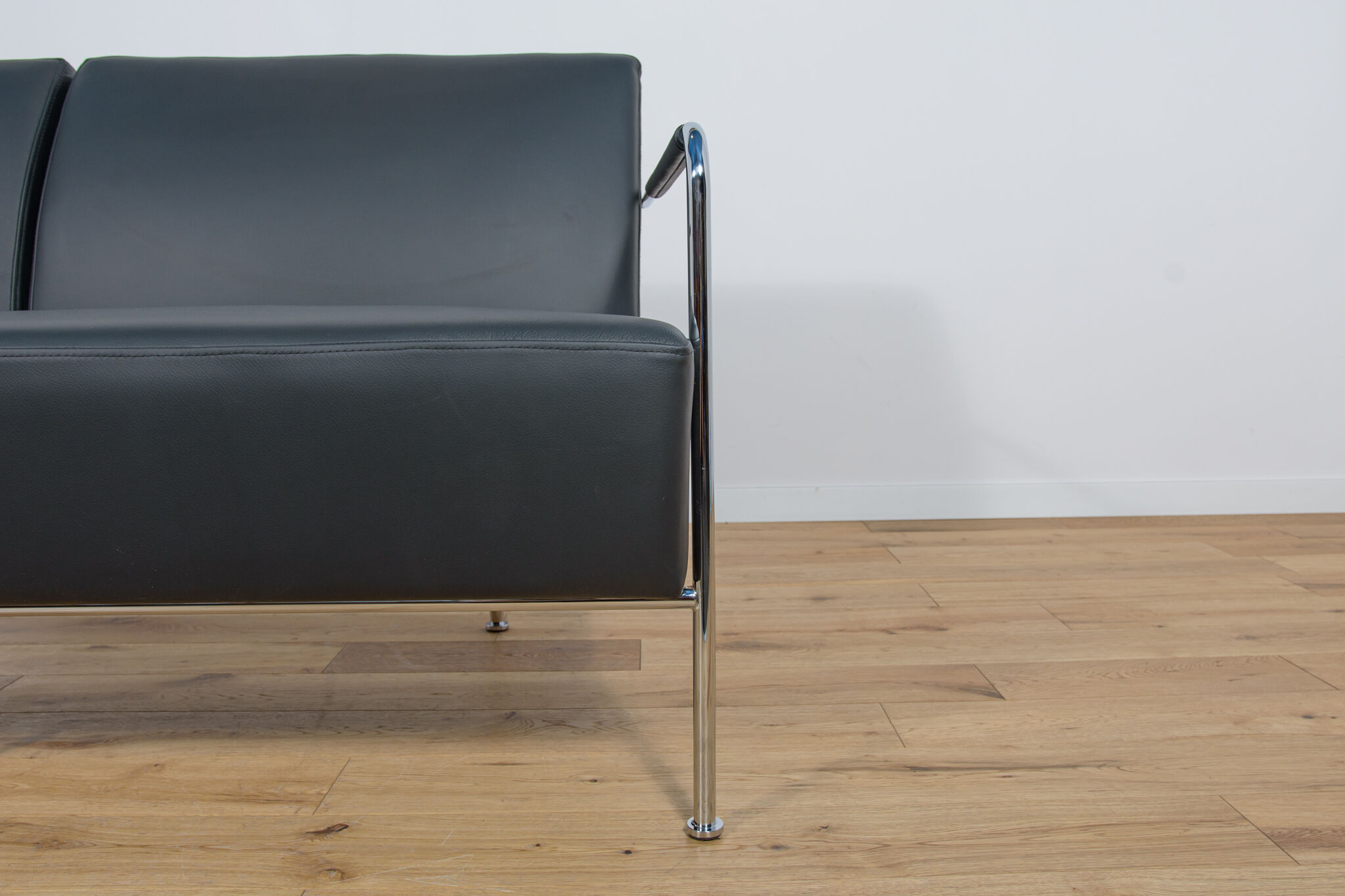 Swedish Leather Sofa and Armchair by Gunilla Allard for Lammhults, 1990s, Set of 2