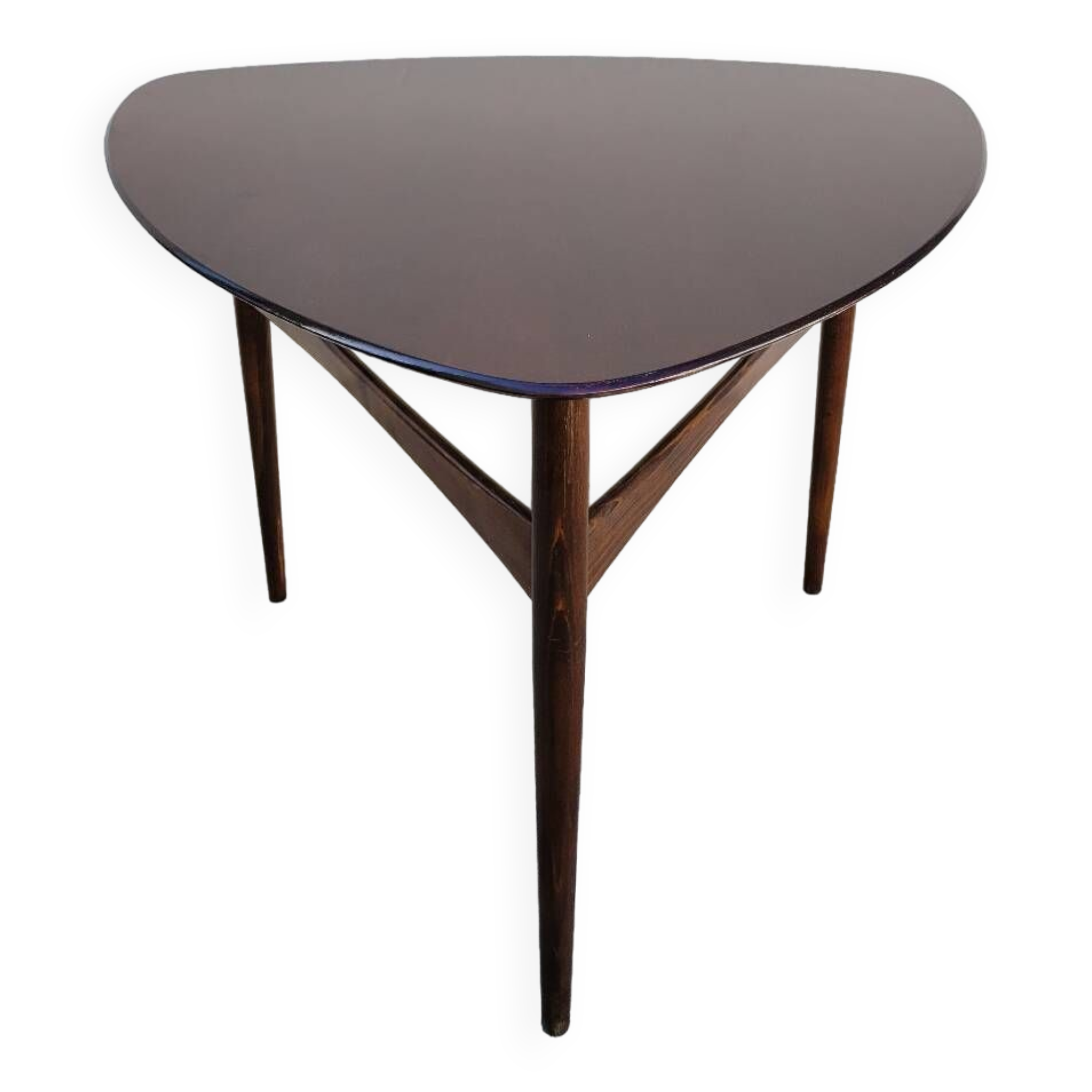 1960s Scandinavian tripod coffee table in teak