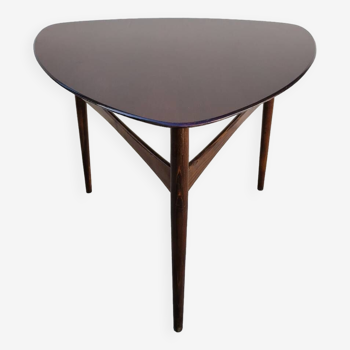 Scandinavian teak tripod coffee table 1960s