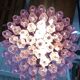 Murano Glass Sputnik Chandelier poliedro pink