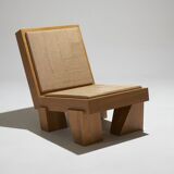 Fauteuil block en corde naturelle