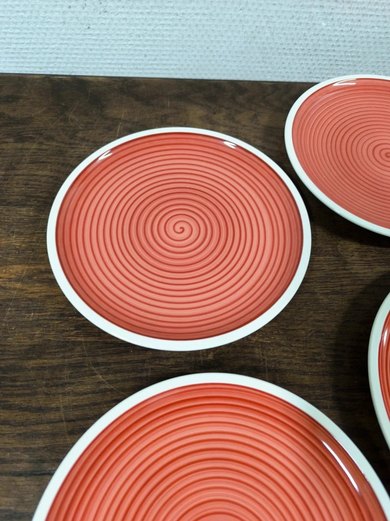 Set of 4 Dessert Plates Villeroy & Boch "Manufacture Rouge" 22cm