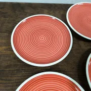 Set of 4 Dessert Plates Villeroy & Boch "Manufacture Rouge" 22cm