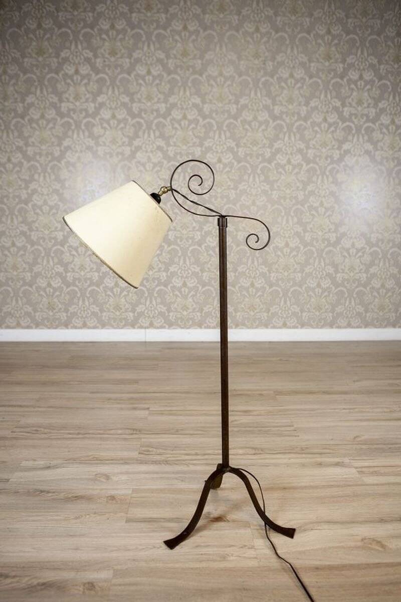 Metal Floor Lamp with Adjustable Head, Early 20th Century