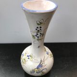 Ancient vase Moustiers ceramics white decor painted vintage