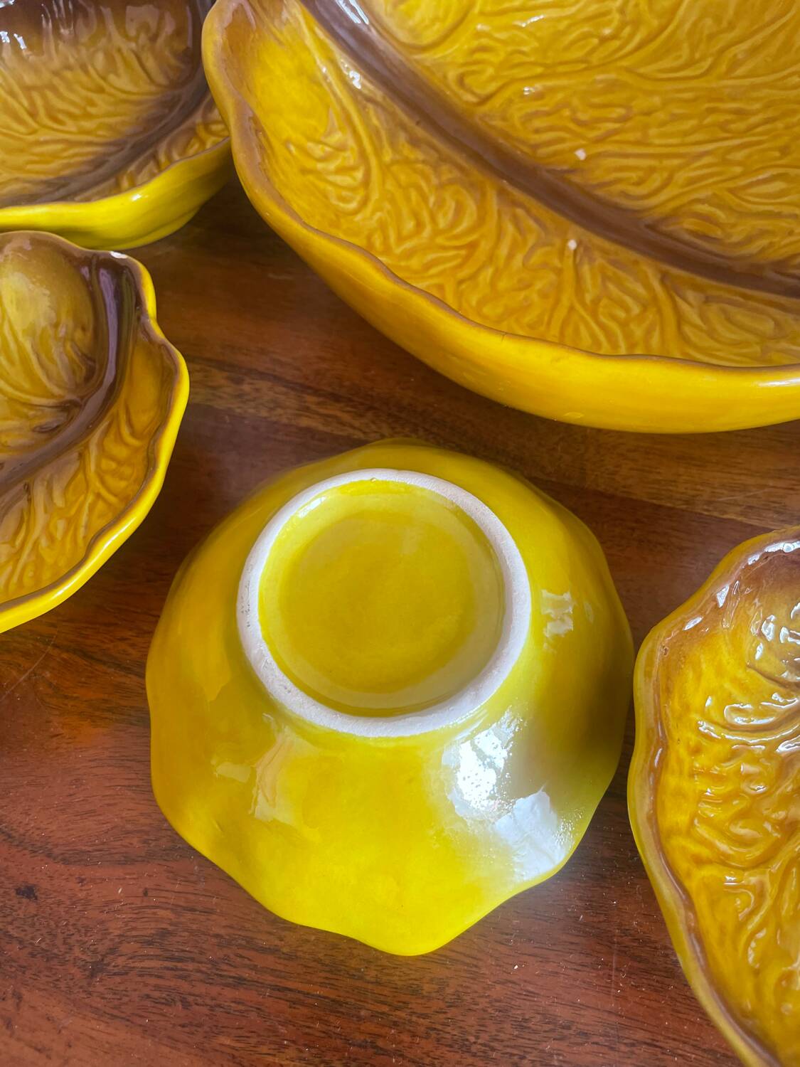 Cabbage salad bowl and bowls