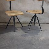 Chaise pivotante industrielle années 1960