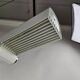 Floor lamp white metal design Braun Feldweg for Doria Leuchten 60s