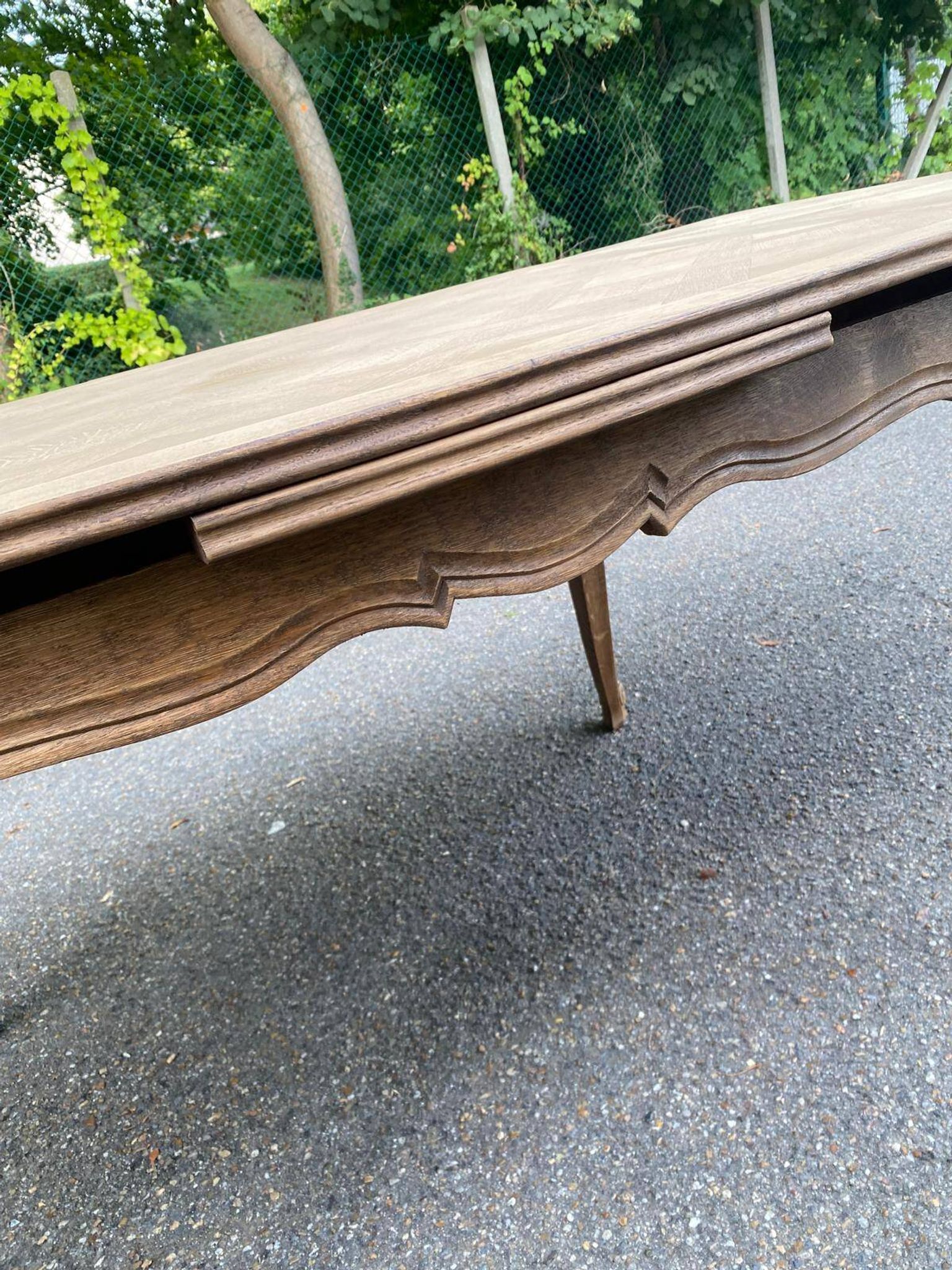 Table à manger Louis XV extensible XVIIIème rénovée en chêne massif 200