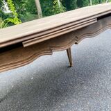 Table à manger Louis XV extensible XVIIIème rénovée en chêne massif 200