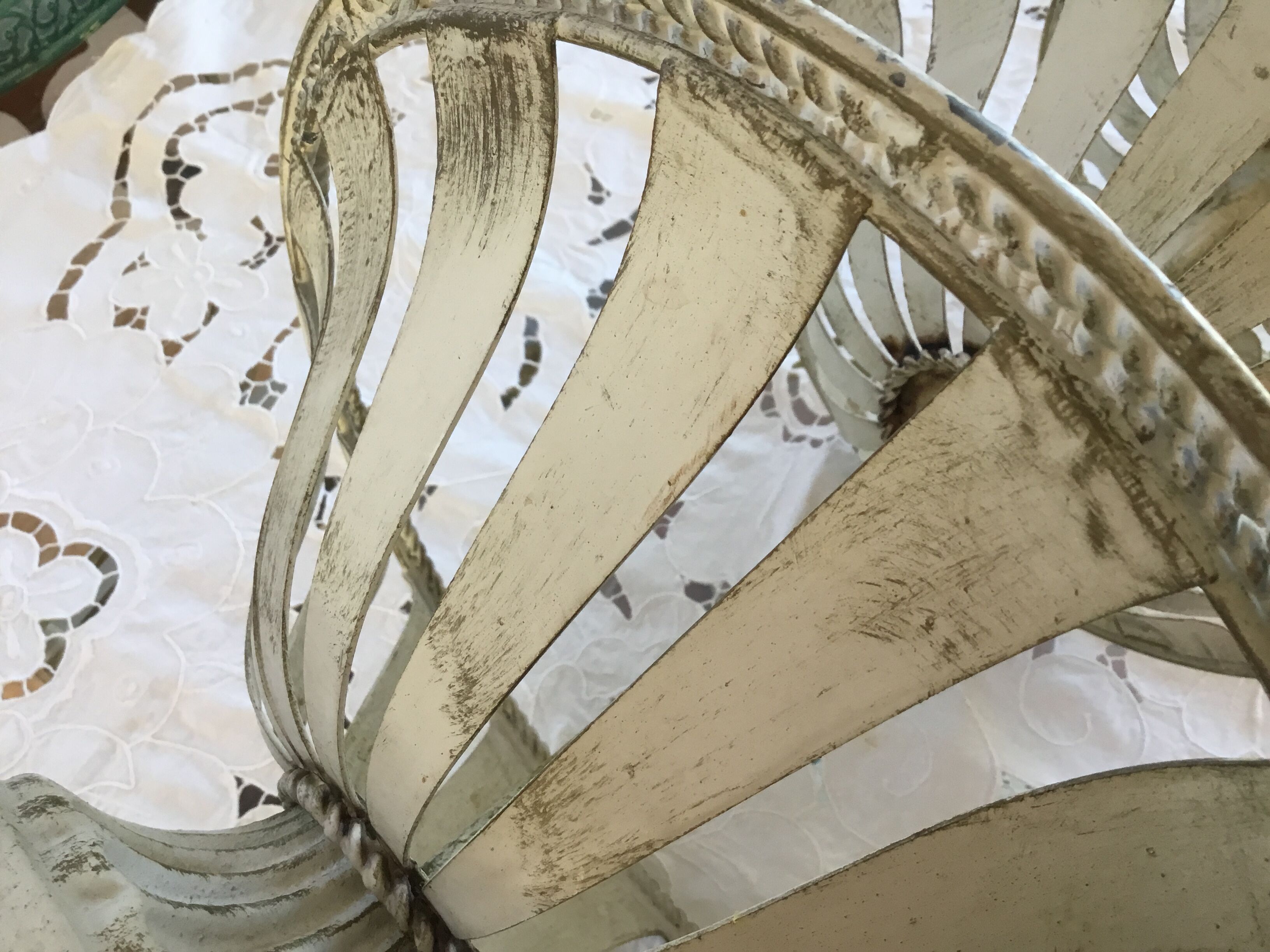 Servant painted iron fruit baskets