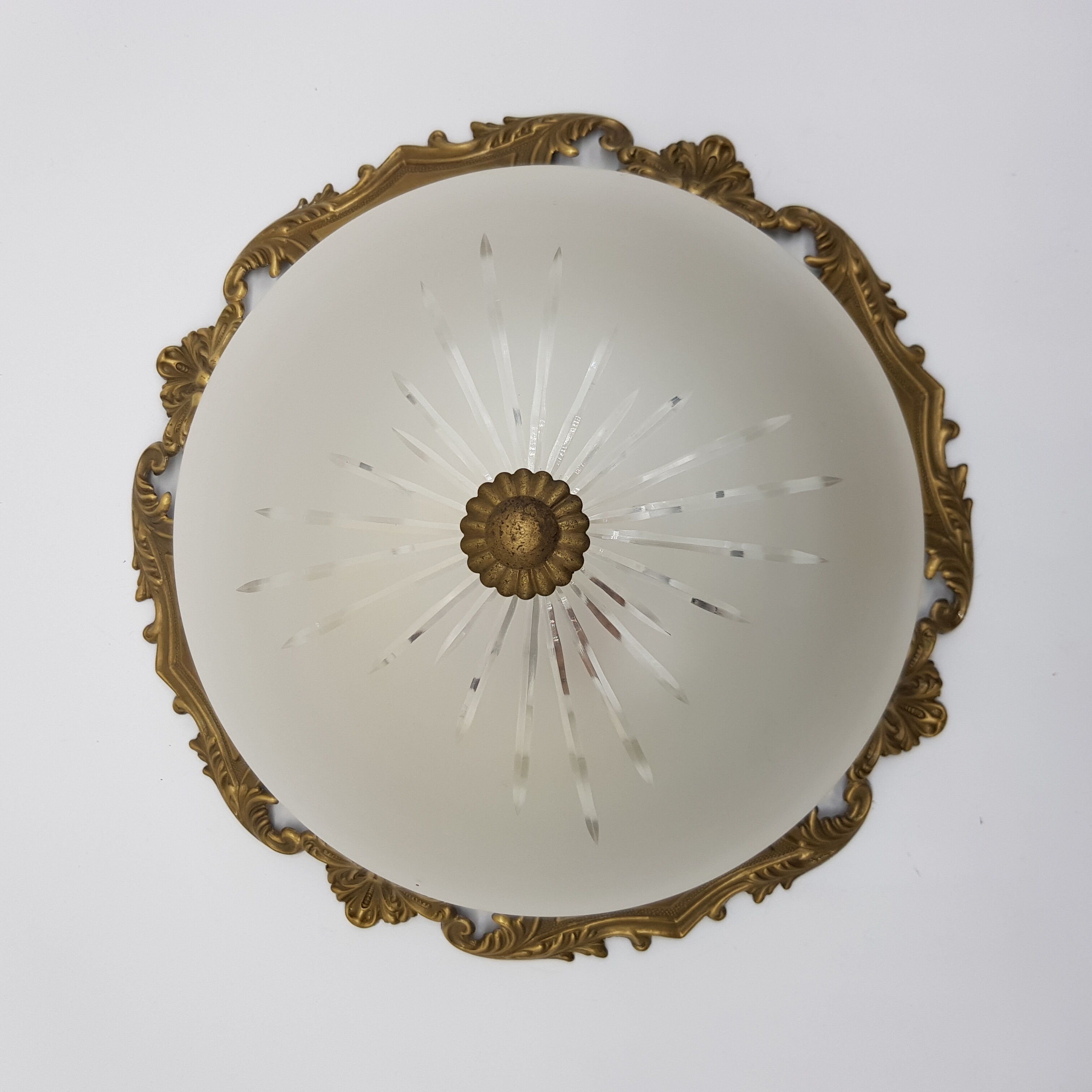 Chiselled glass globe