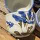 Vintage ceramic tea set for 6 bowls and a teapot.