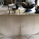2-seater leather Ottoman sofa