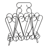 Openwork metalwork newspaper rack, Belgium 1970s